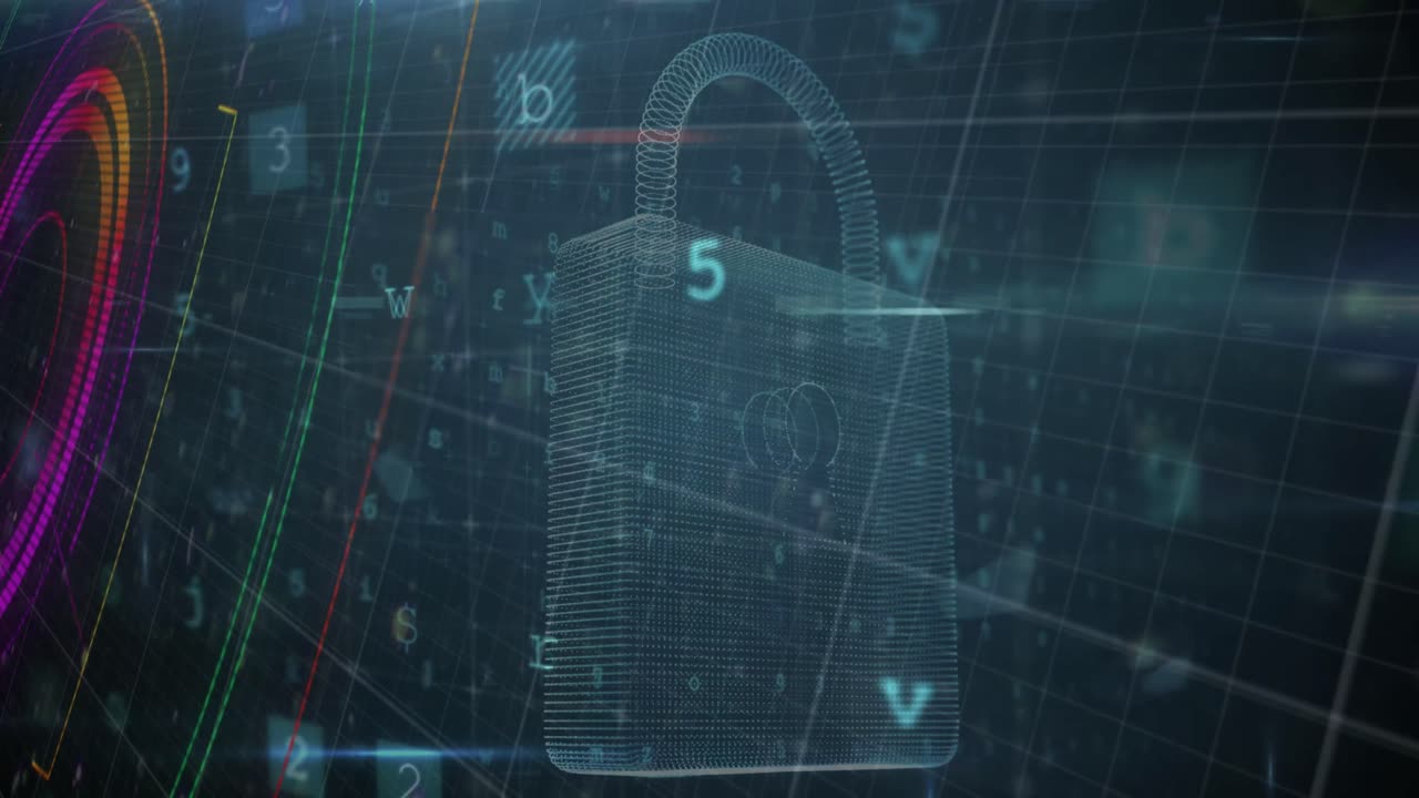 animación del procesamiento de datos digitales sobre un fondo oscuro