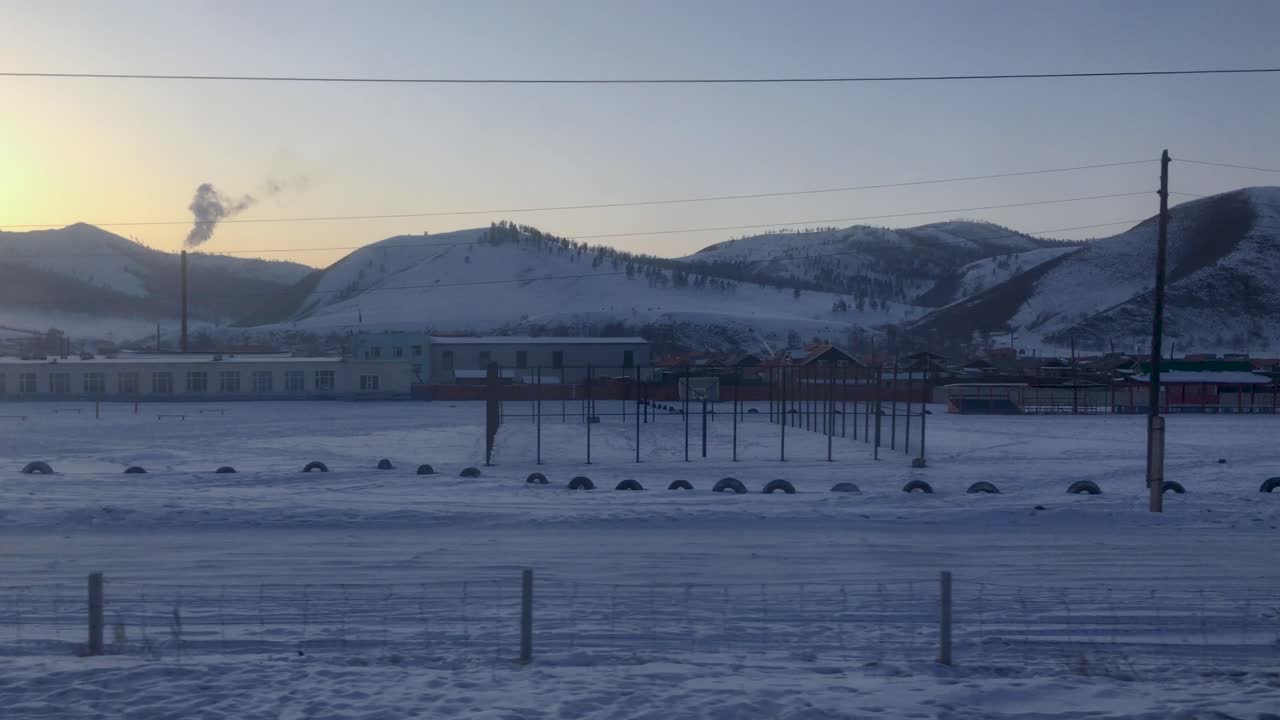Train Journey Through Rural Mongolia On Trans-Mongolian Railway