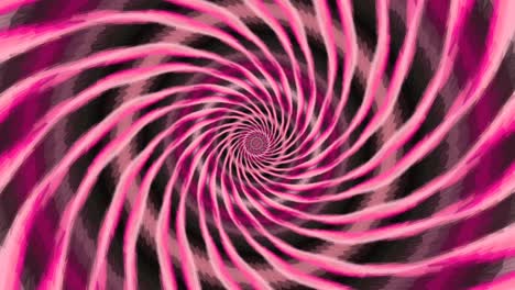 rotación o movimiento en espiral de líneas en rosa
