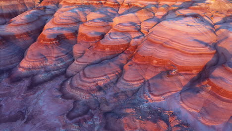 colorful badlands at sunset, utah