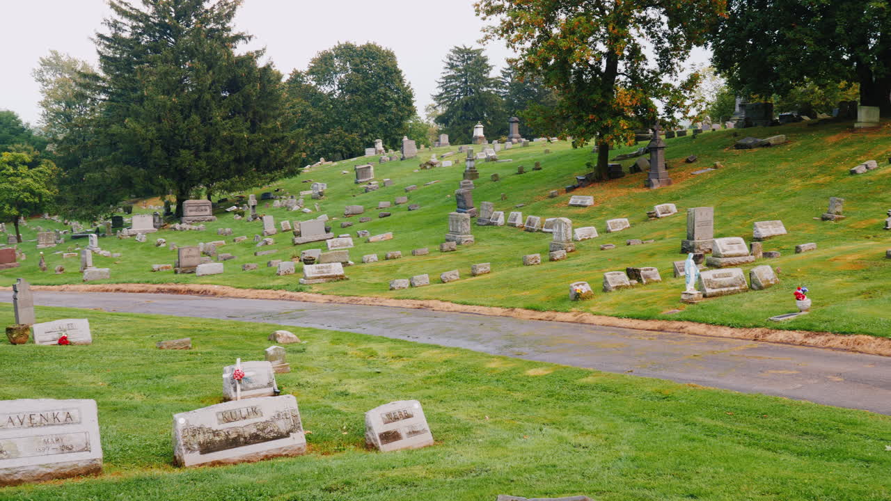 cementerio americano en otoño