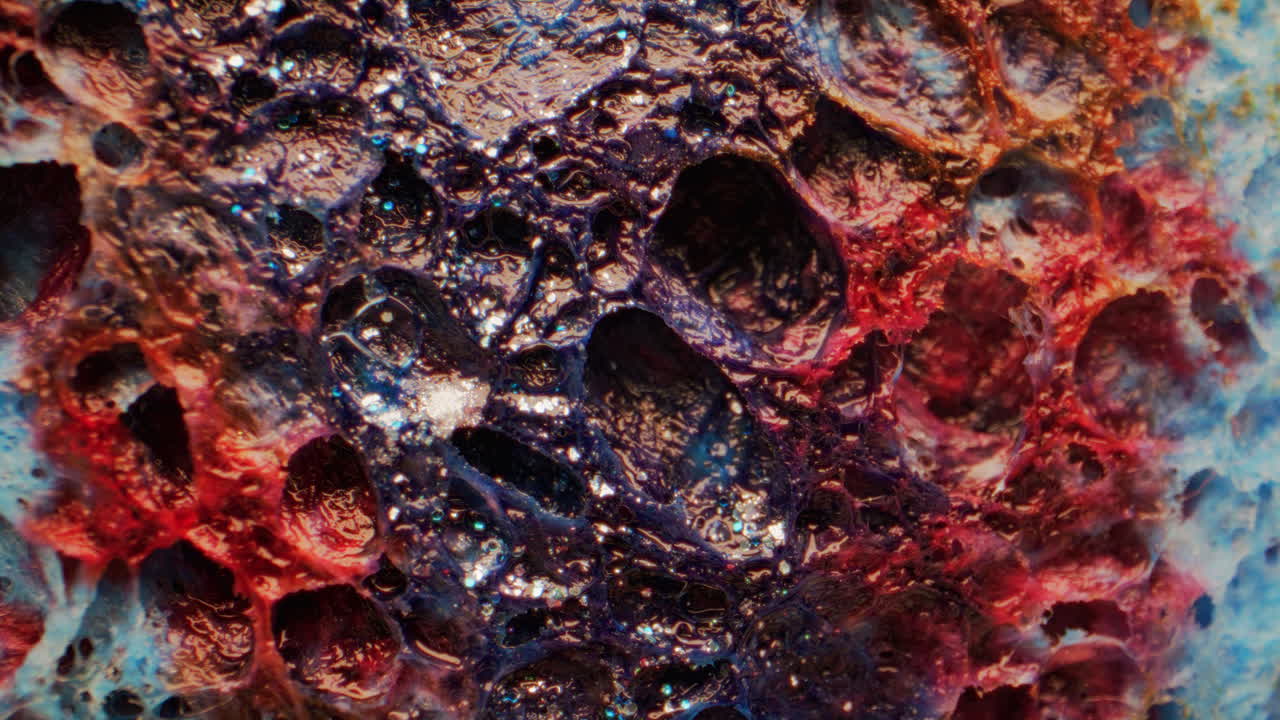 Abstract Colorful Paint Texture on Foam