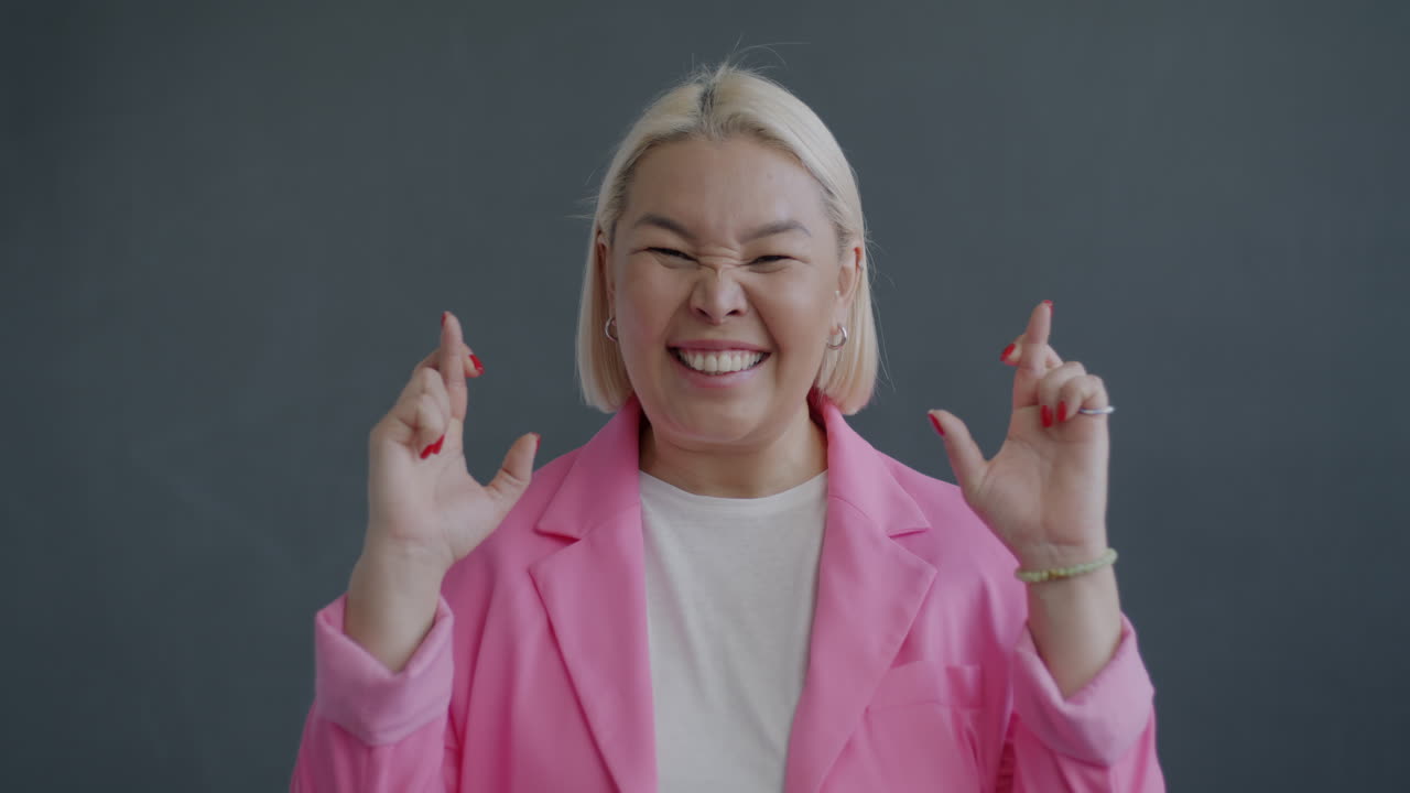 Woman Crossing Fingers