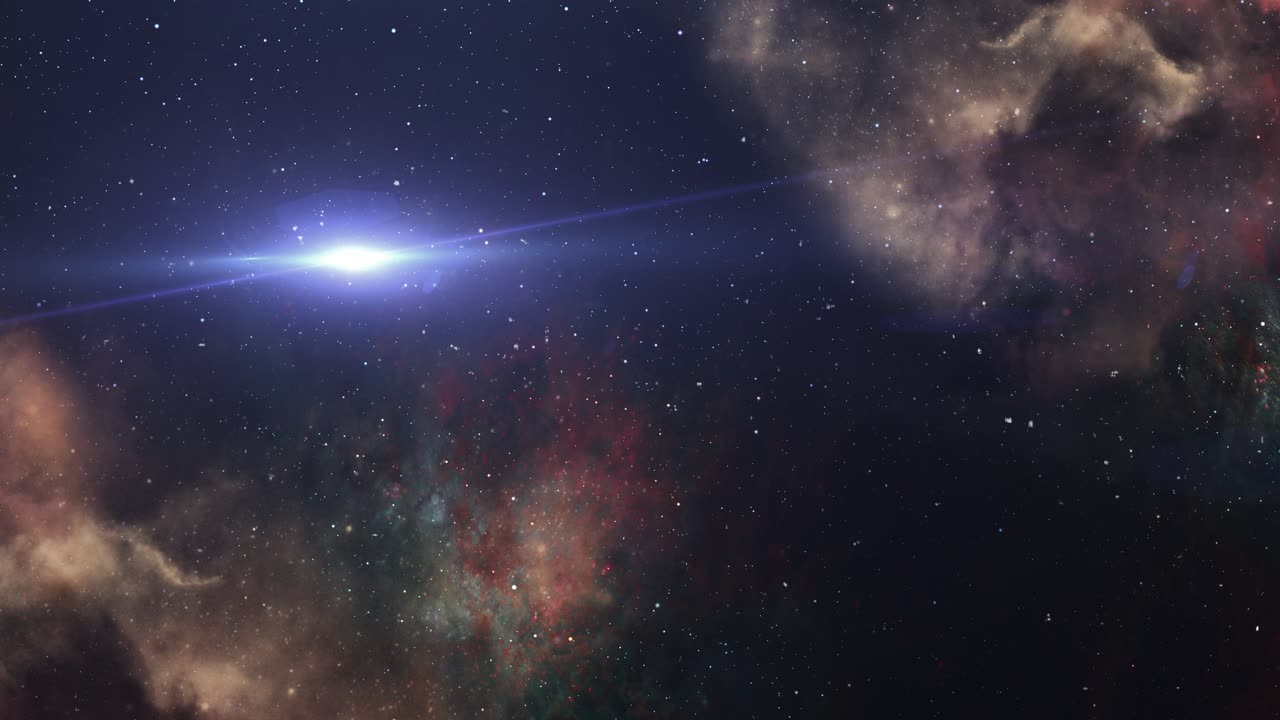 Flying Through Star Field in the universe