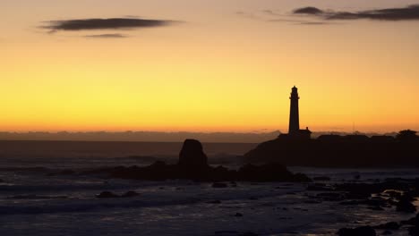 Pescadero-Pigeon-Point-Light-House-at-sunset,-California-12