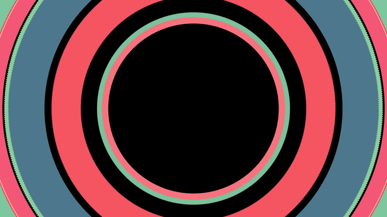 현대적인 평평한 다채로운 서클 루핑 모션 배경, 팝업 서클 애니메이션, 센터 모션 디자인에서 서클