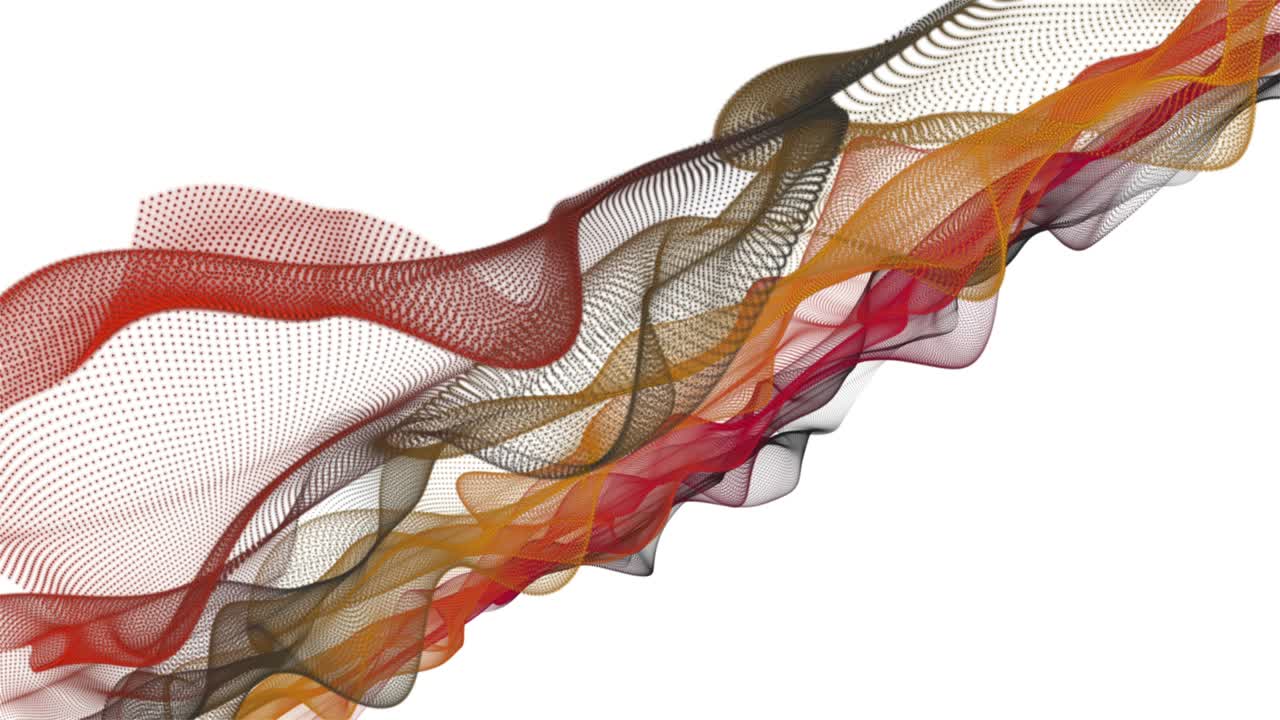 animación fantástica con objeto de onda de partículas en cámara lenta, 4096x2304 bucle 4k