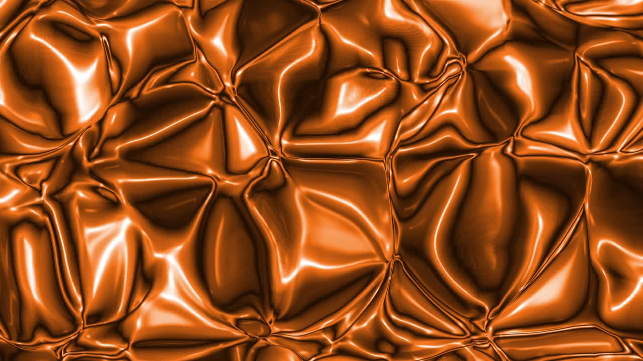 Loop continuo di texture liquida astratta arancione metallica