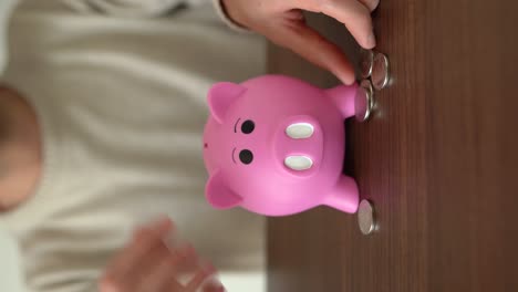 concept of saving money in a piggy bank