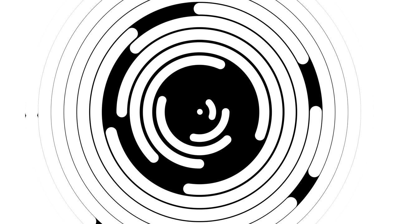 Abstract Animation of Concentric Circles Expanding and Contracting