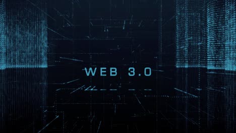 abstracto web digital 3.0 ciber ciudad fondo stock video usa, tecnología, elementos en bucle diseño de la ciudad partícula, abstracto, fondos web 3.0