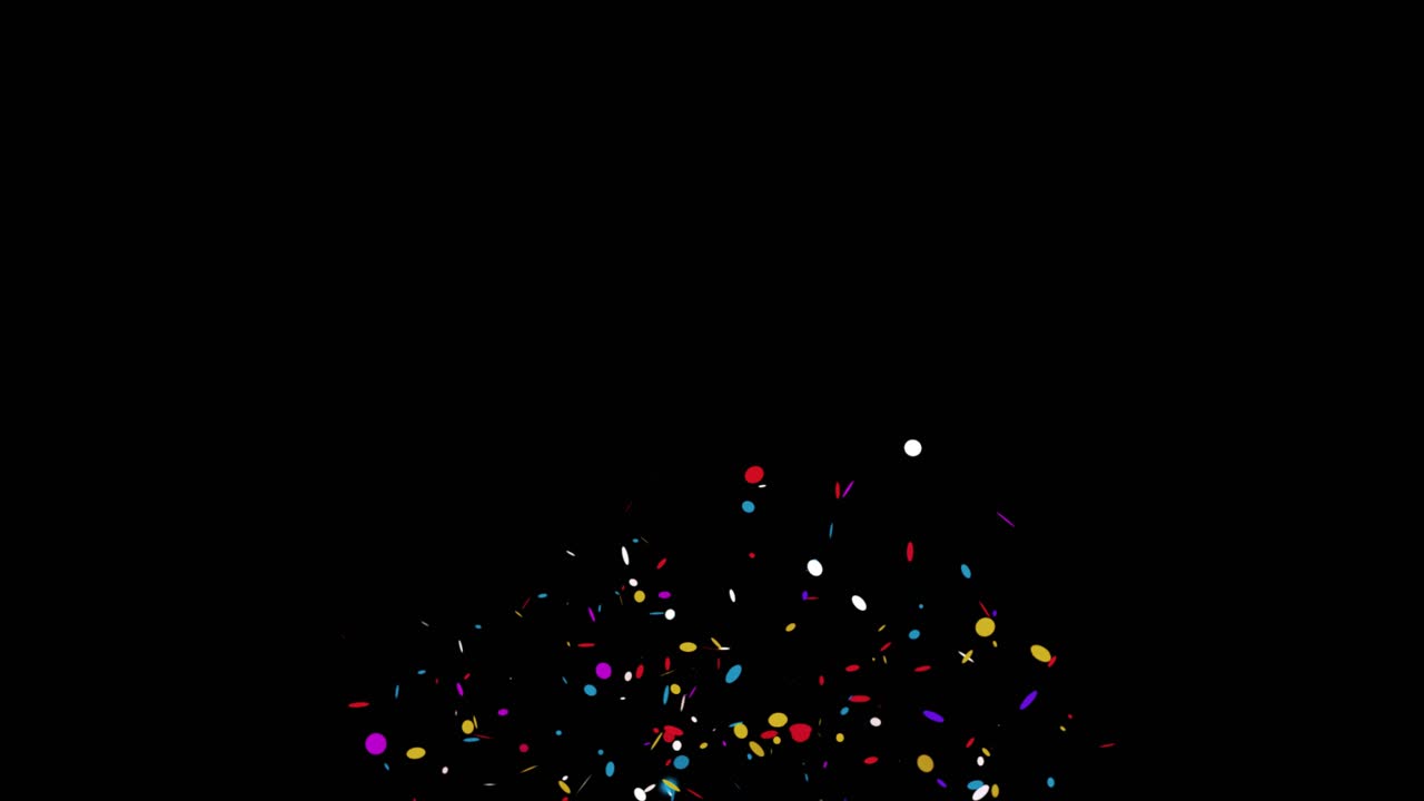animação brilhante colorido confete caindo partículas de explosão popper animação de loop 4k sobre verde