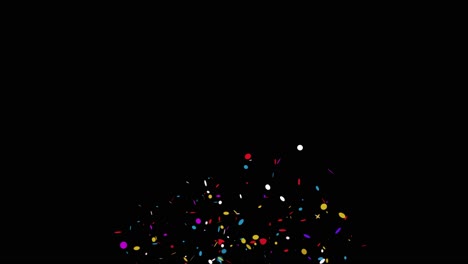 animation colorful glitter confetti falling popper explosion particles 4k loop animation over green