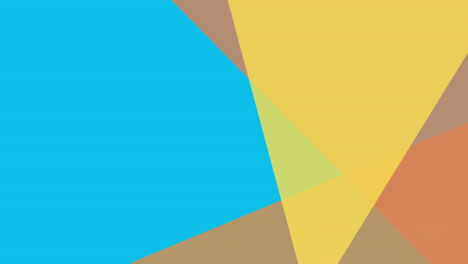 digital animation of three triangles against blue background