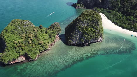 vista aérea de drones en el paraíso tropical de tailandia