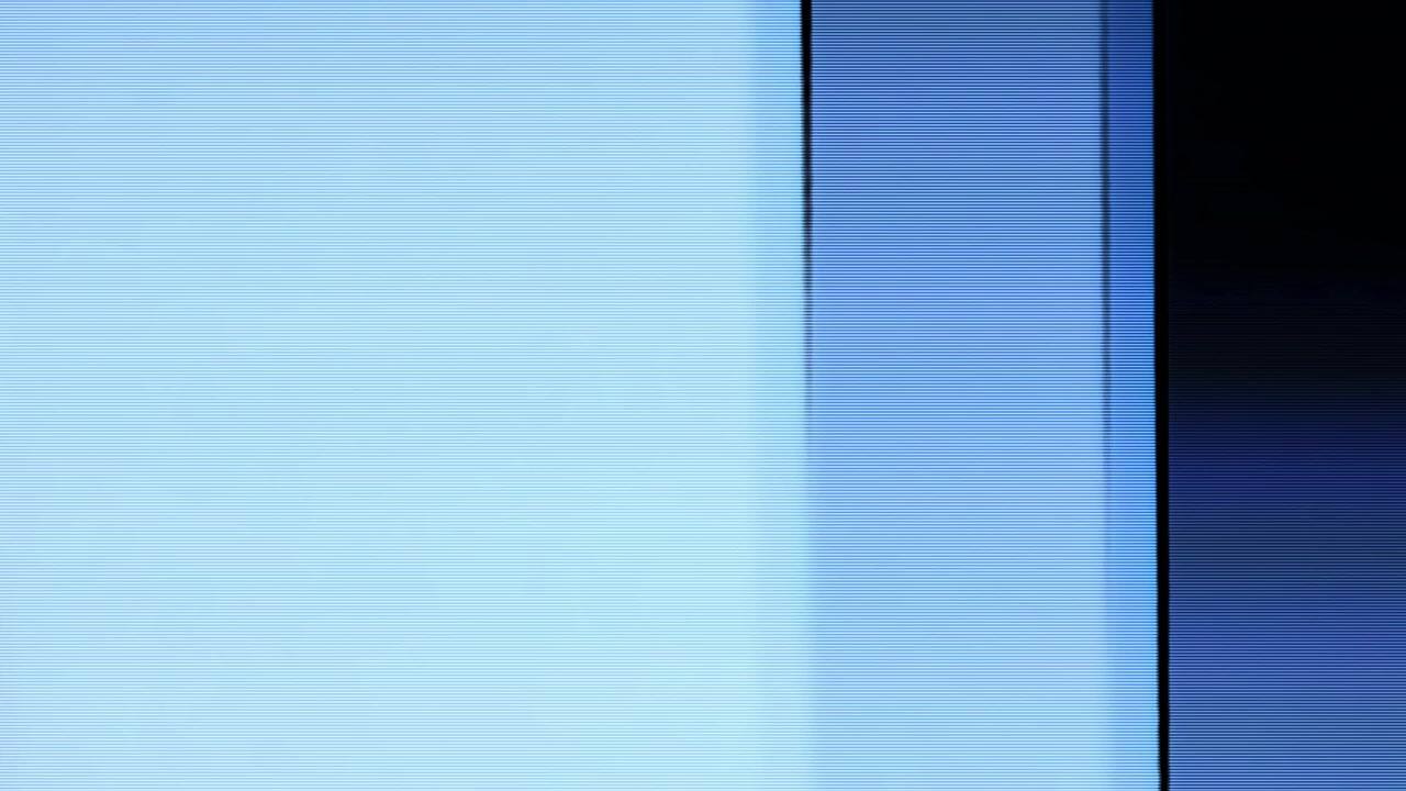 Falla azul abstracta y estática en pantalla de televisión