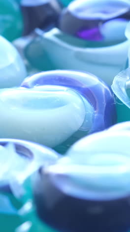 Blue Capsules for Washing Clothes in an Automatic Machine The Concept of Washing Clothes