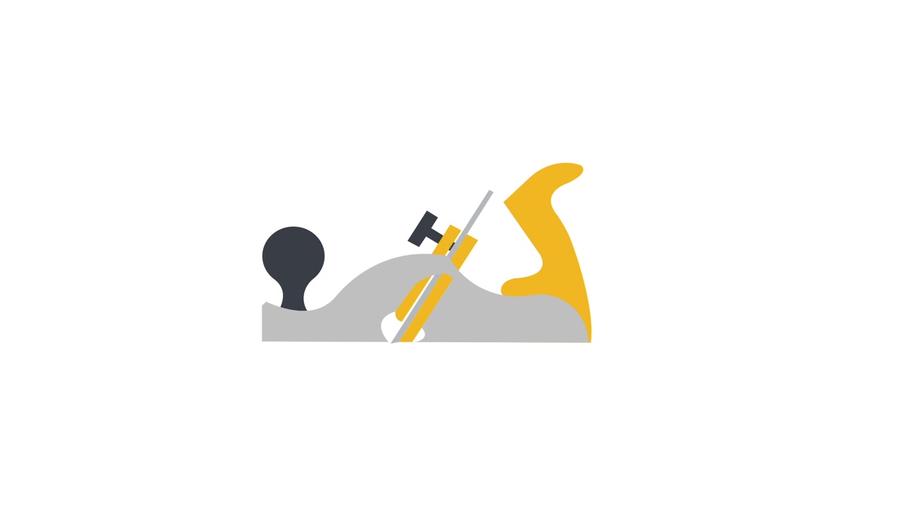 Minimalist Animation of a Woodworking Hand Plane Tool