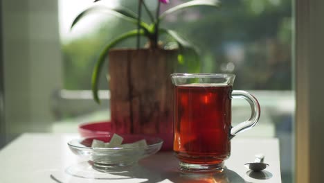 cup of tea by the window