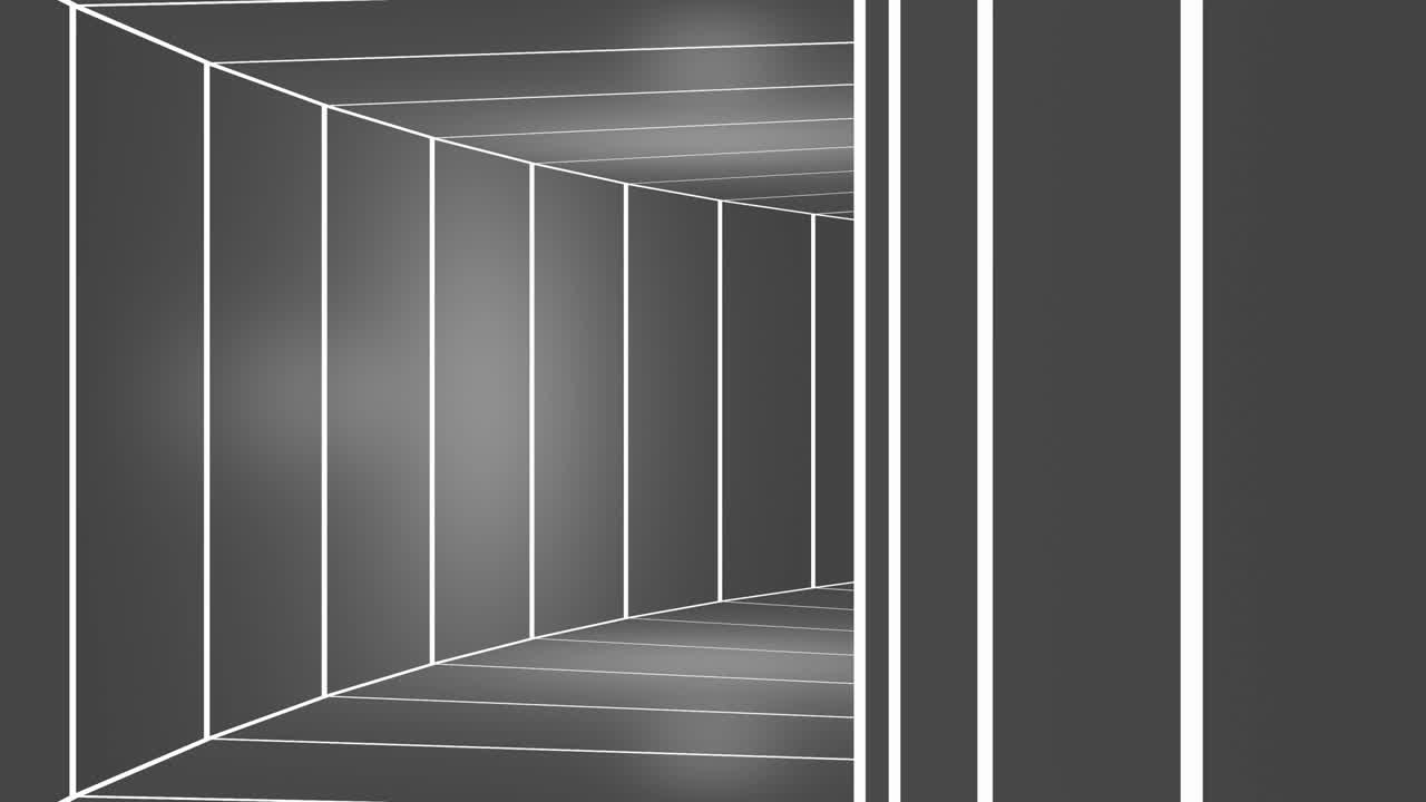 tubo, largo túnel oscuro con luz futurista.