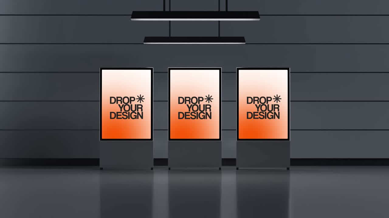 mockup dello schermo del cartellone pubblicitario