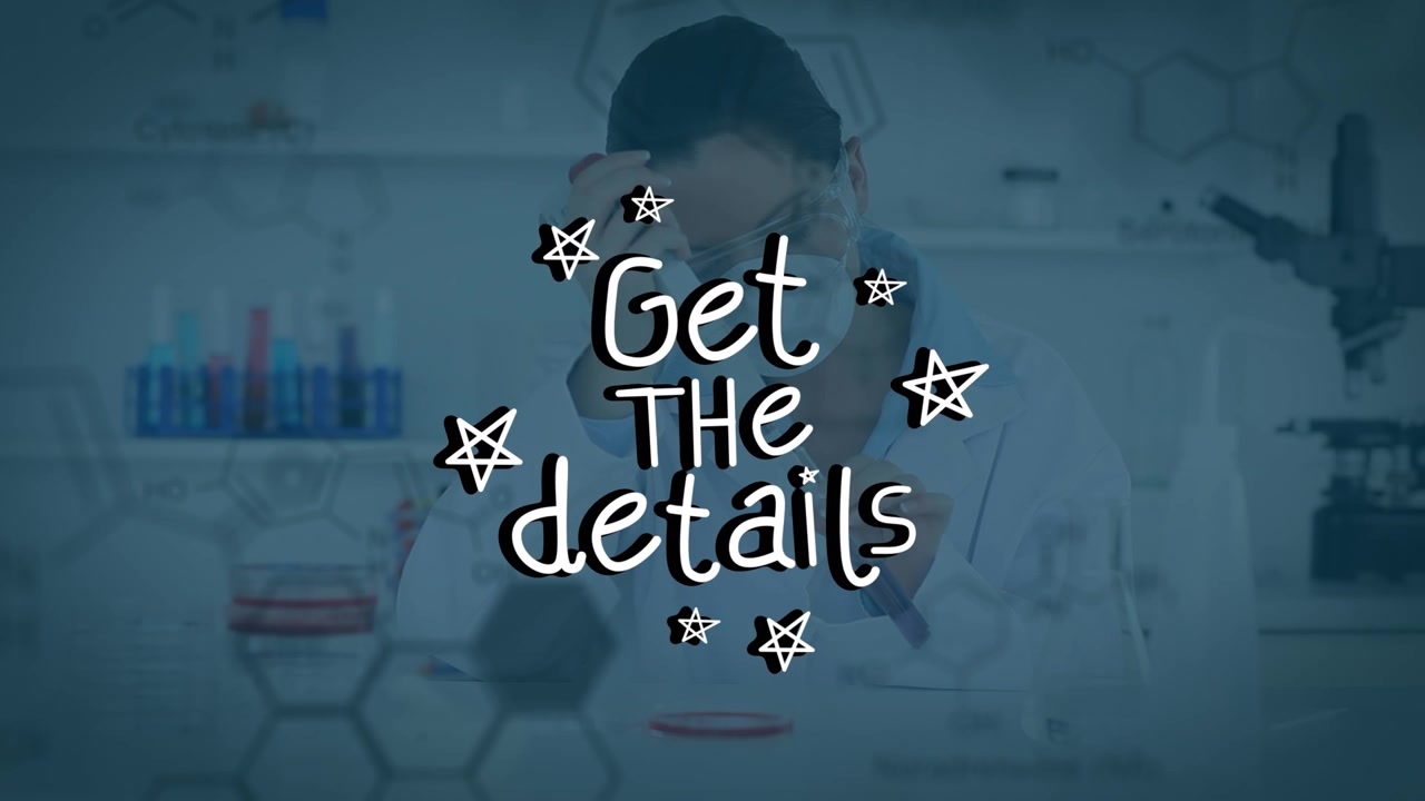 Animation of get the details over asian female lab worker
