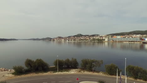 Indoor-outdor-flight-with-drone-from-inside-to-room-to-Sibenik