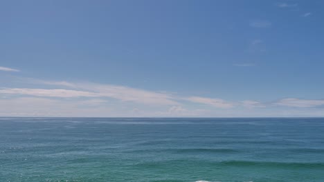 view of the open ocean from tacking point lighthouse, port macquarie on a sunny day.