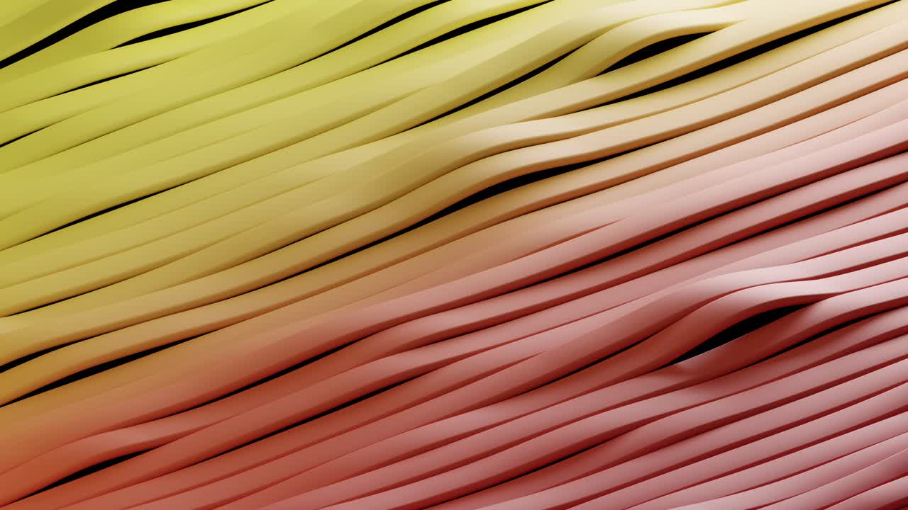 Abstract surface of multicolored waving lines background. 3d loop