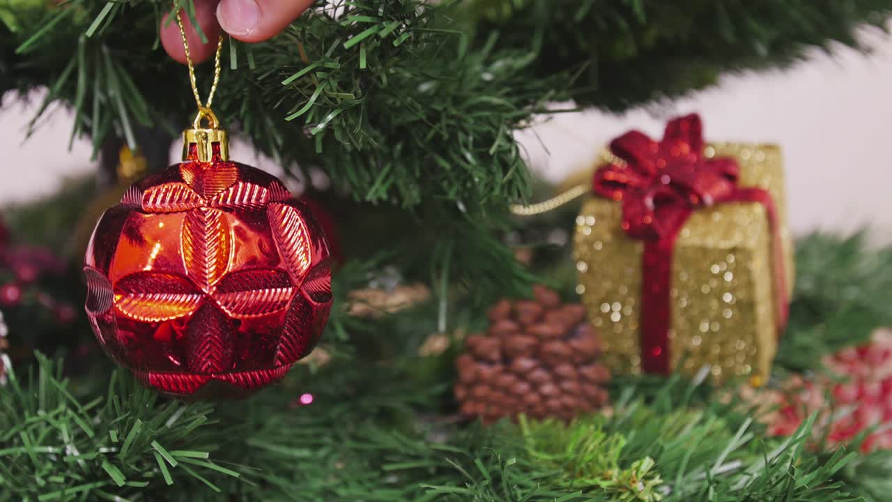 decoración del árbol de navidad bola roja