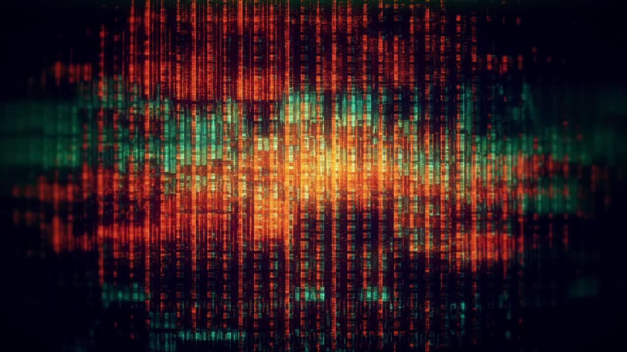 Flackernder digitaler Datenraster abstrakter Hintergrund