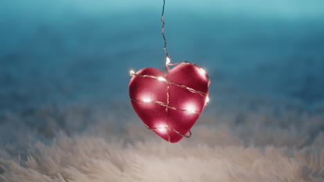 heart with led fairy lights