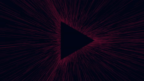 powerful red triangle illuminated by bright light