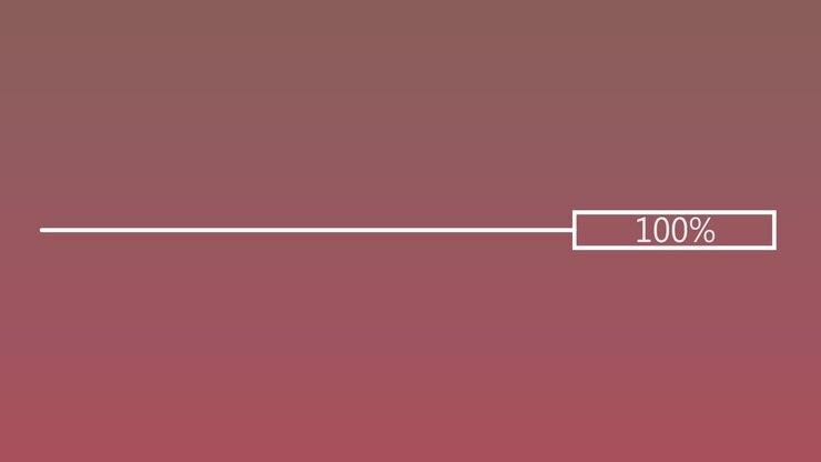 Animation of data processing with percent over spots on pink background
