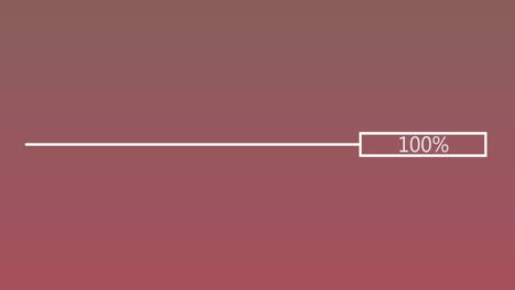 animación del procesamiento de datos con porcentaje sobre manchas en fondo rosa.