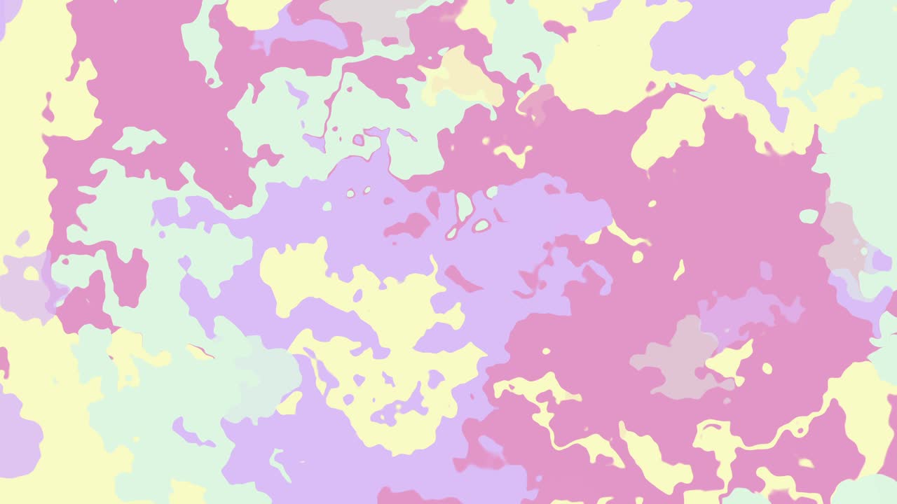 Abstract pastel paint swirls in fluid motion - colorful liquid animation with turbulent flow