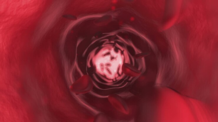 Vein interior with cells 