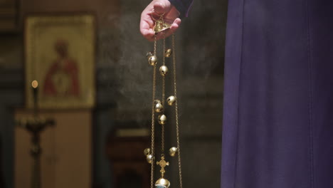 censer with burnt incense