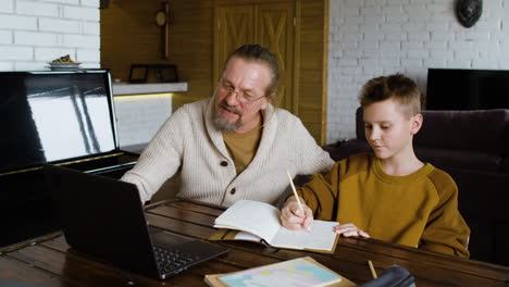 Caucasian-man-and-boy-in-the-living-room