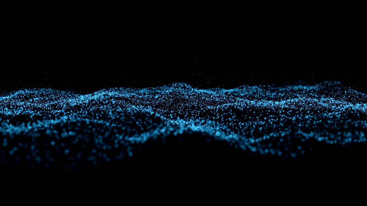 blue particle wave