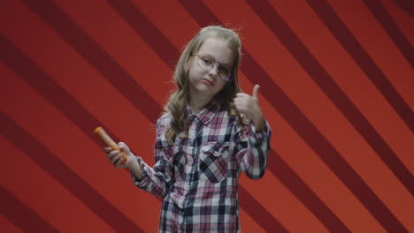 girl eating a carrot