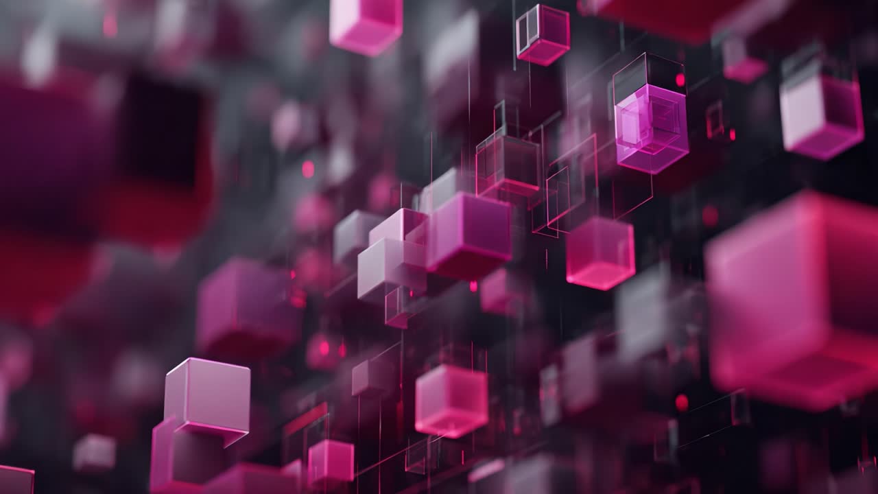 Exploring the Depths of Abstract Digital Cubes with Dynamic Colors and Modern Design Elements in a 3D Virtual Environment