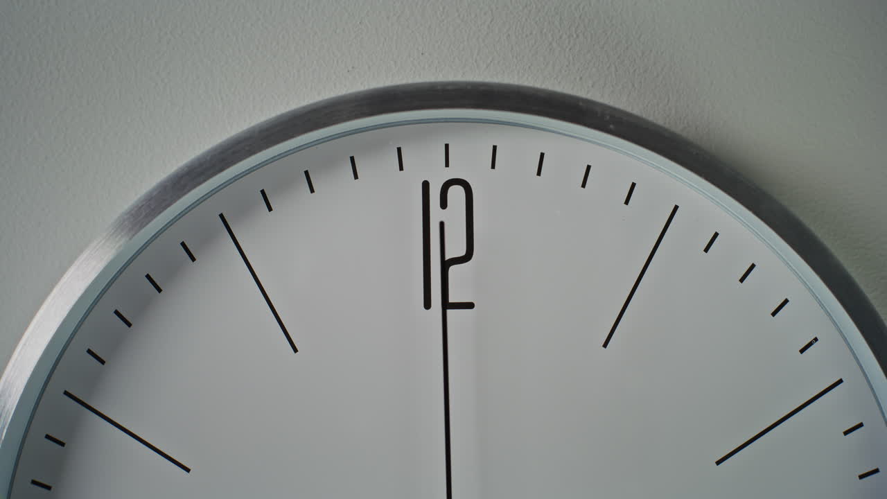 Close-up of a clock showing the time