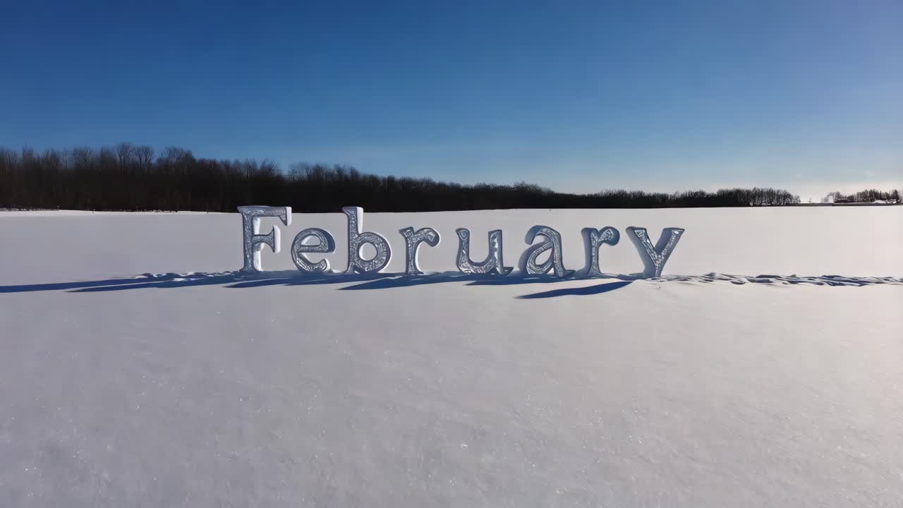Febbraio in un paesaggio innevato