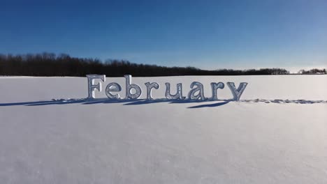 february in a snowy landscape