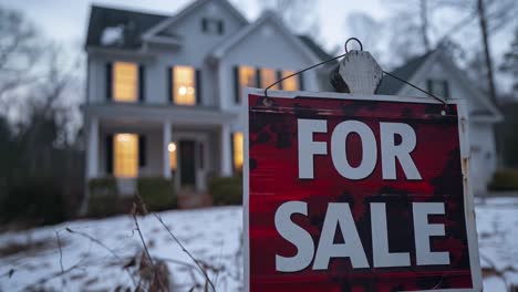 house for sale in winter