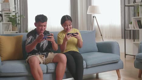 siblings playing video games and arguing