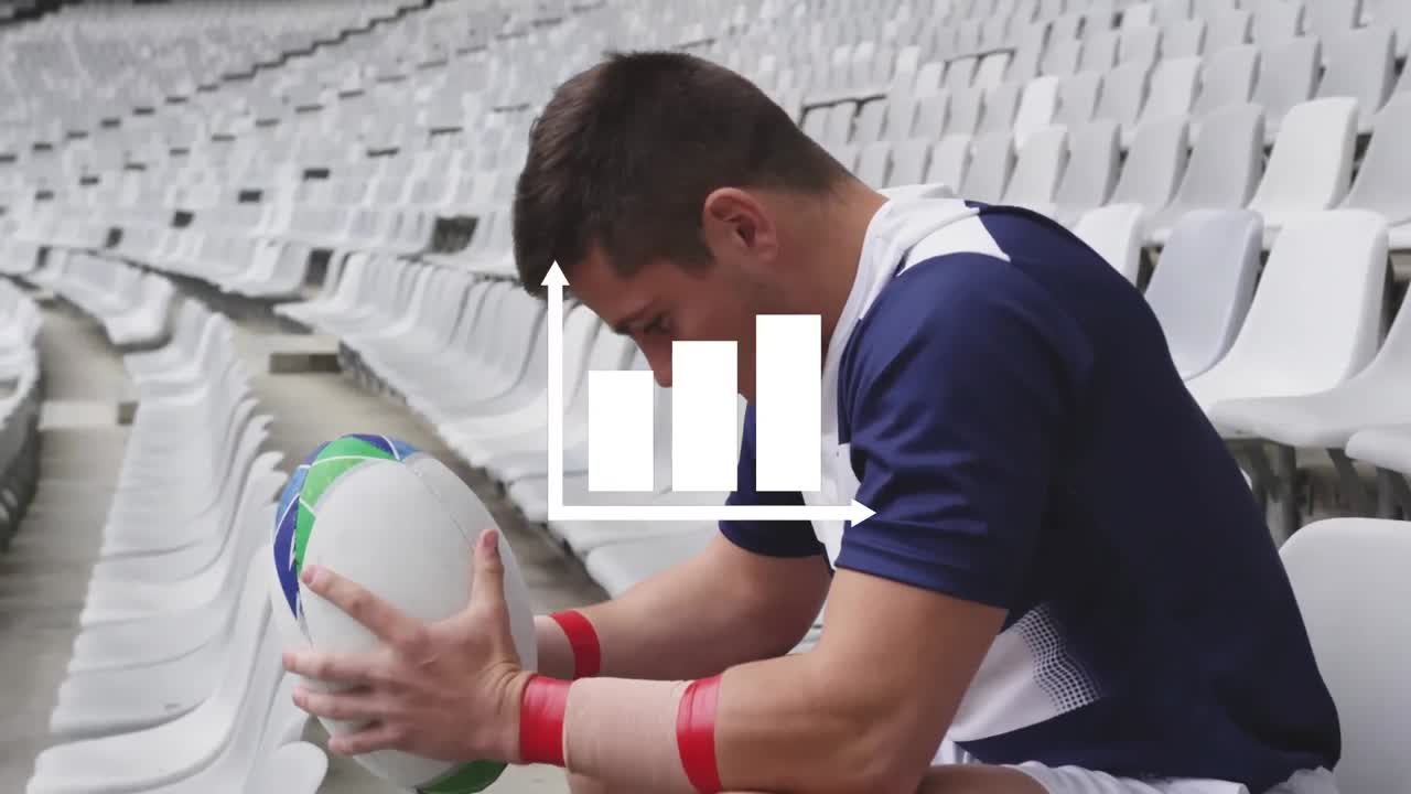 럭비 선수를 통한 연결 네트워크의 애니메이션