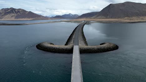 western iceland sword shaped bridge