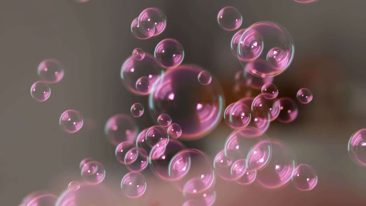 공중에 떠다니는 거품